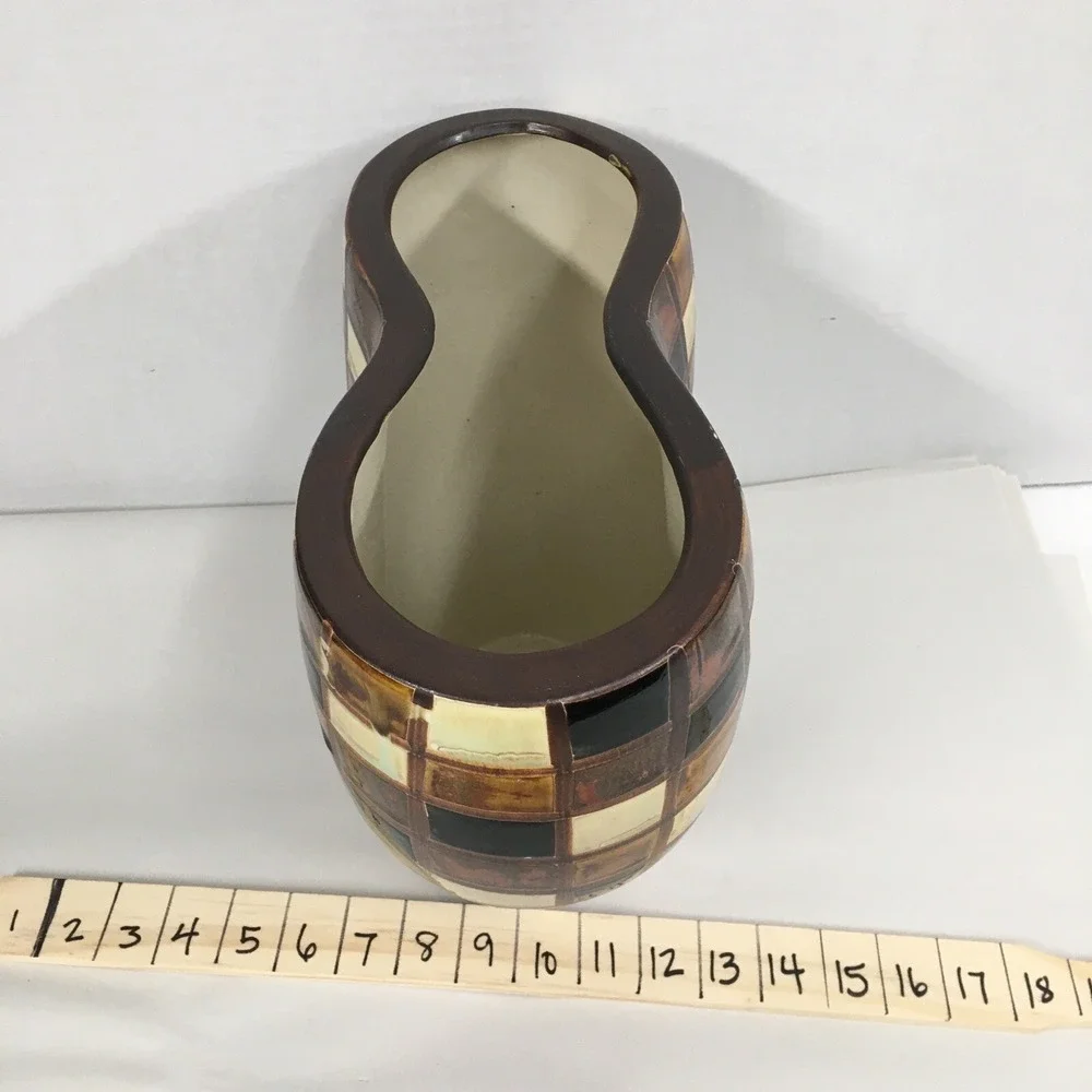 Vintage Japanese Hand Painted Dual Chamber Double Sided Vase